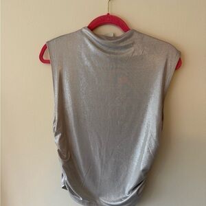 Abercrombie & Fitch Women's Paloma Shimmer Metallic Tan Top Size M